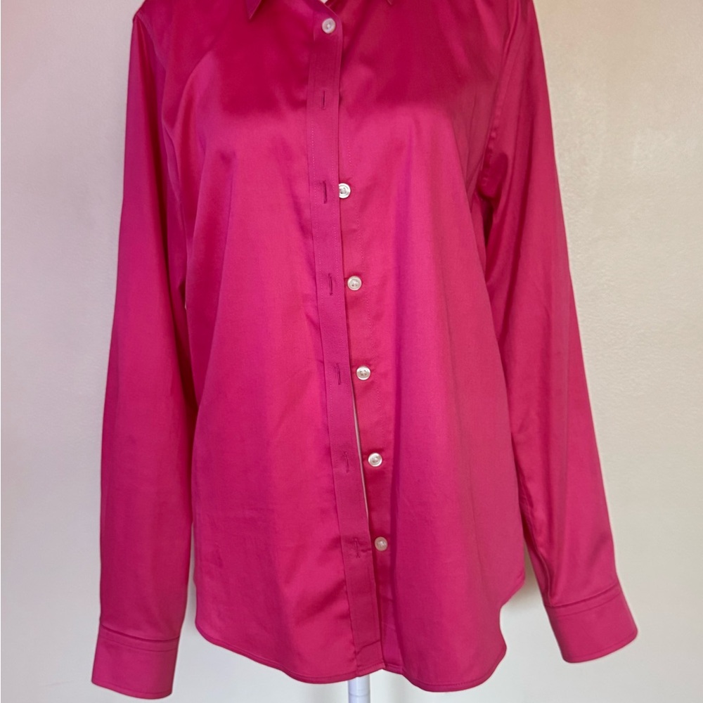 Banana Republic Monogram Fuchsia Button-Down Shirt